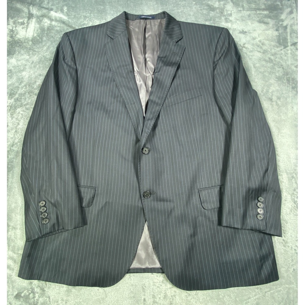 Loro Piana Blazer Suit Jacket Mens 46S Gray Striped 130s Wool Classic Cremieux